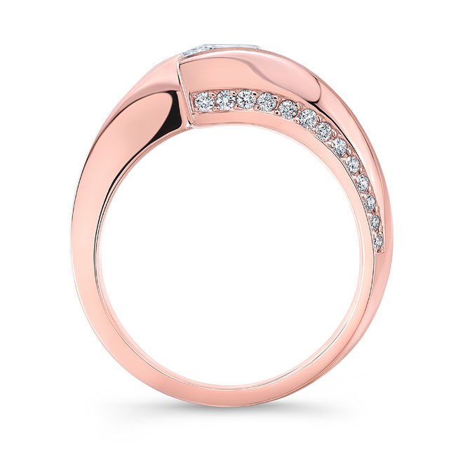 Rose Gold Bypass Diamond Ring Image 2