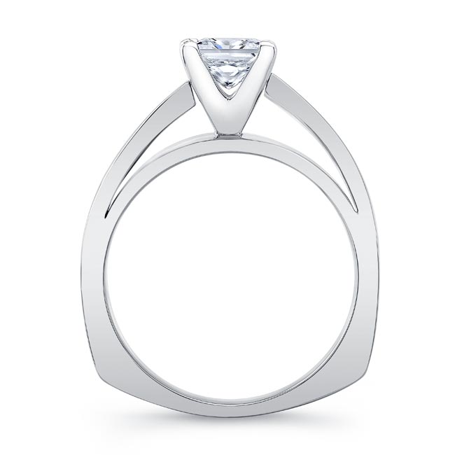 Princess Cut Cathedral Solitaire Ring Image 2