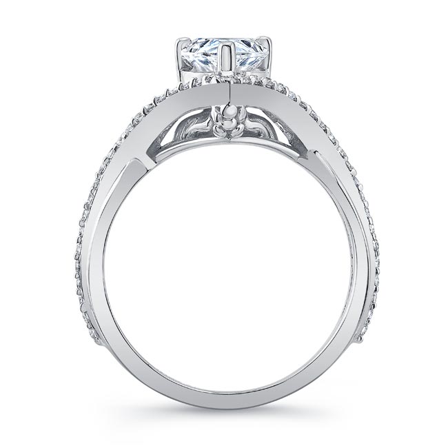 Unique Pear Shaped Lab Grown Diamond Engagement Ring Image 2