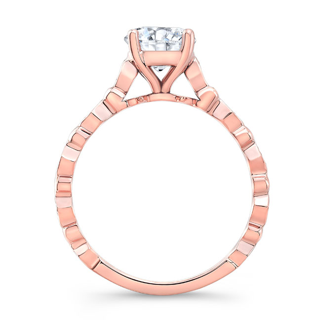 Rose Gold Art Deco Moissanite Engagement Ring Image 2