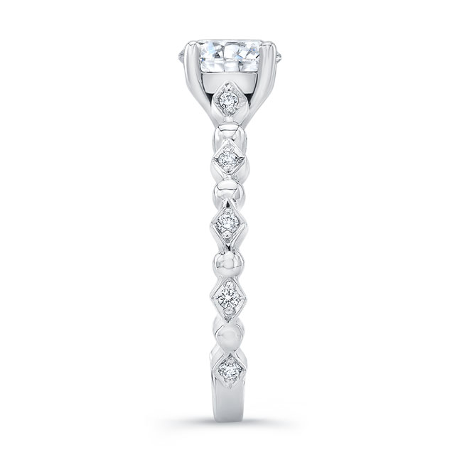 Art Deco Moissanite Engagement Ring Image 3