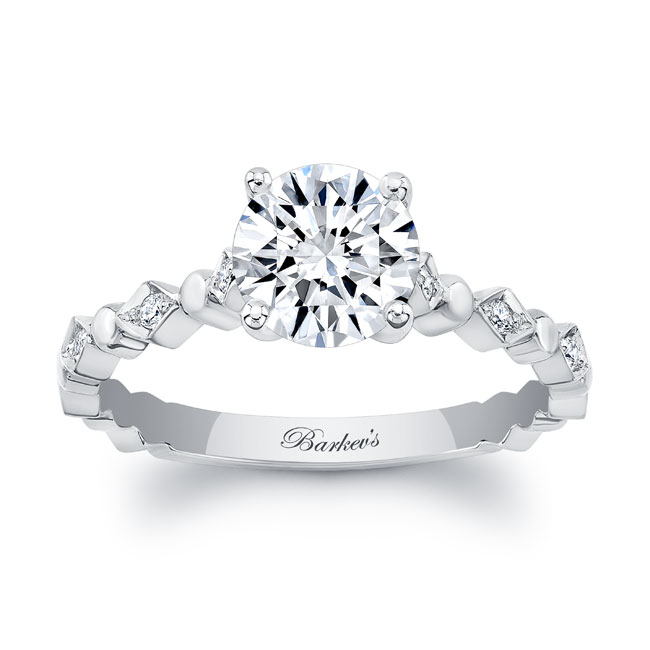 Art Deco Moissanite Engagement Ring