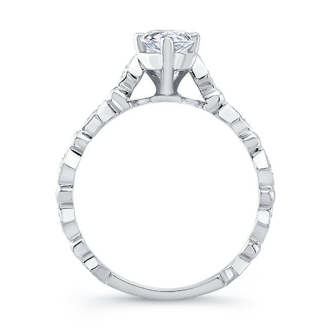 Art Deco Pear Shaped Diamond Ring Image 2