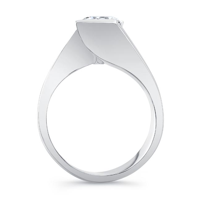 Platinum Tension Solitaire Ring Image 2