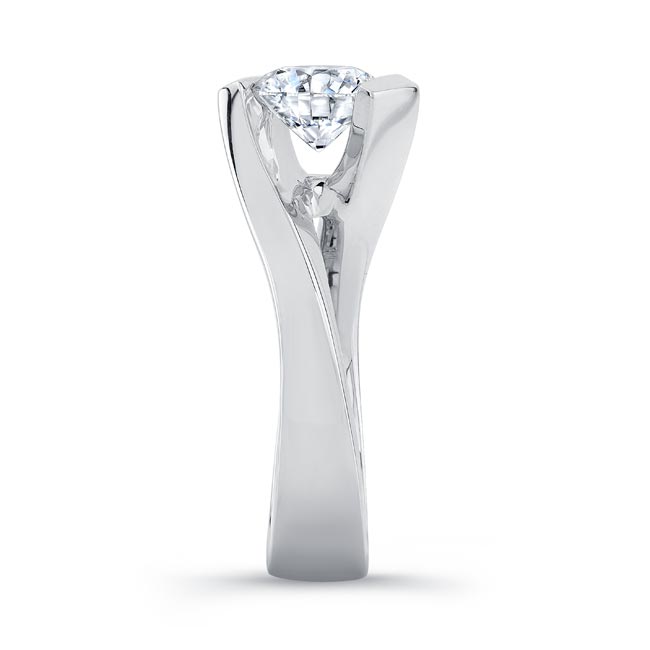 Platinum Tension Solitaire Ring Image 3