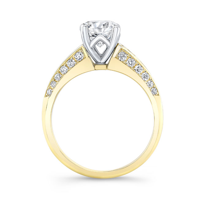 Yellow Gold Moissanite Channel Set Ring Image 2