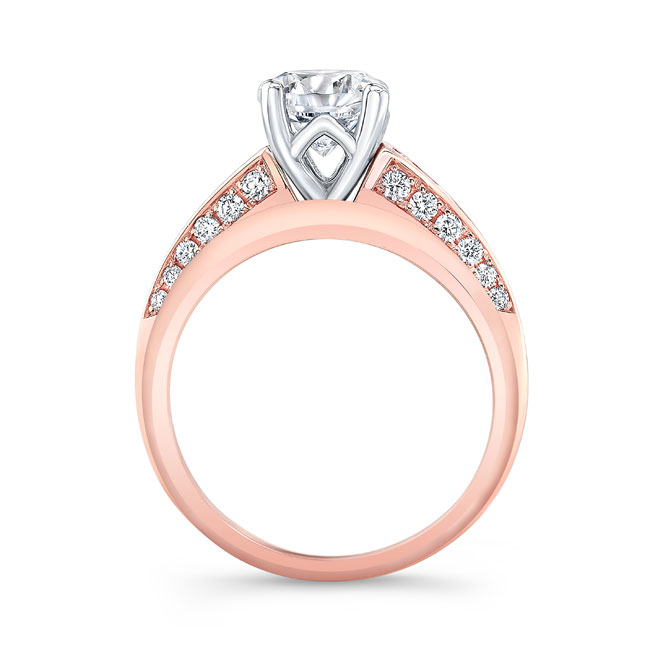 Rose Gold Channel Set Wedding Ring Set Image 2