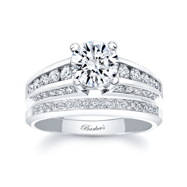 Channel Set Wedding Ring Set