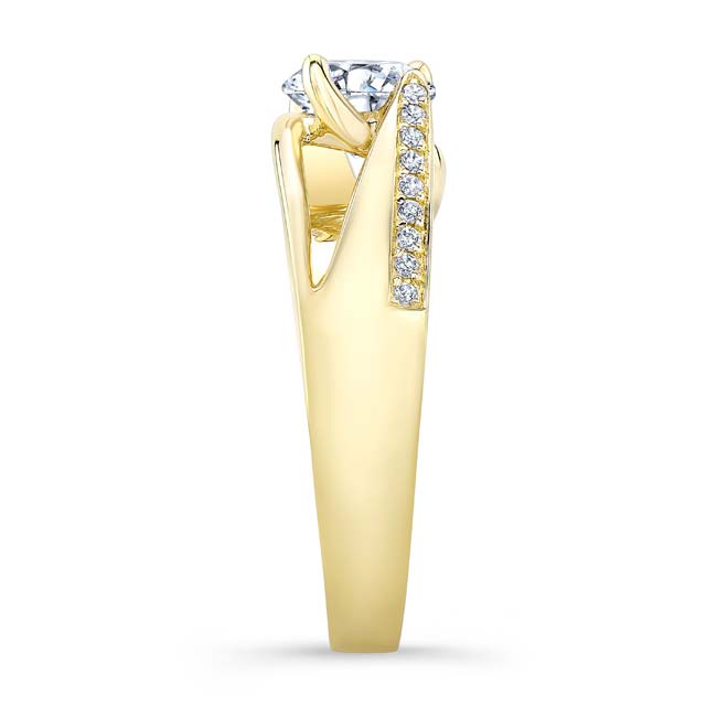 Yellow Gold Pave Diamond Ring Image 3