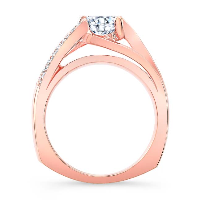 Rose Gold 3 Row Diamond Ring Image 2