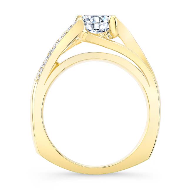 Yellow Gold 3 Row Diamond Ring Image 2