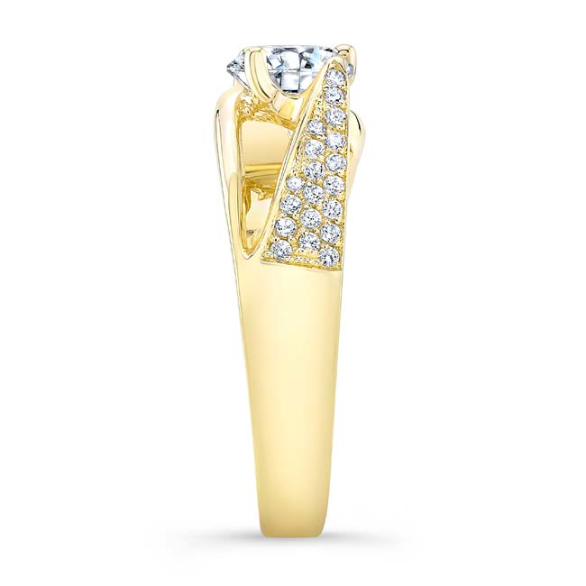 Yellow Gold 3 Row Diamond Ring Image 3