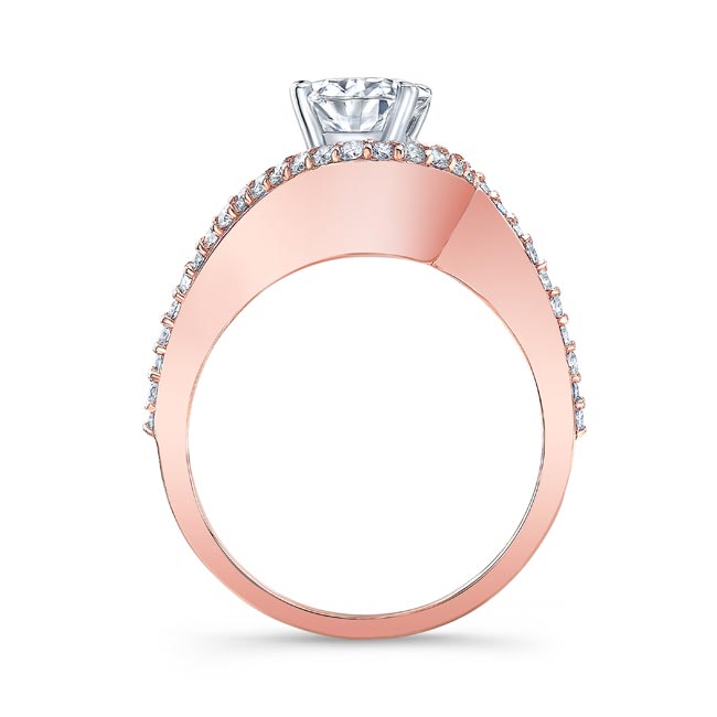 Rose Gold 2 Carat Oval Moissanite Ring Image 2