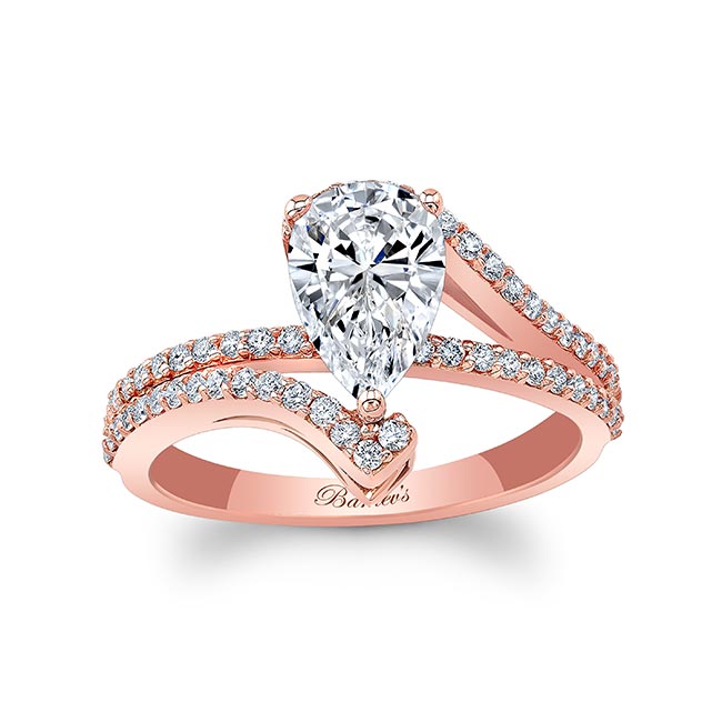 Split Shank Pear Engagement Ring