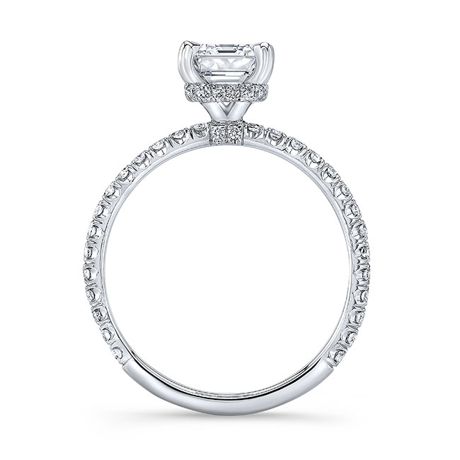 Ella Emerald Cut Moissanite Engagement Ring Image 2