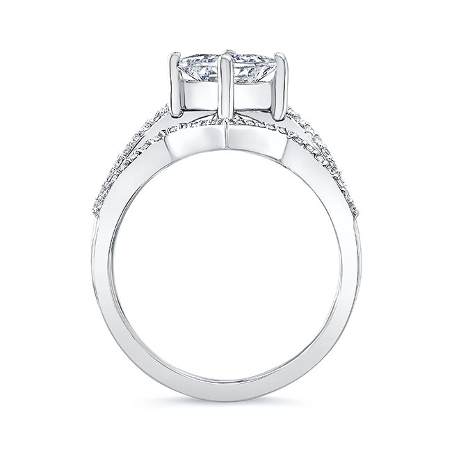 Unique Princess Cut Wedding Set Image 2