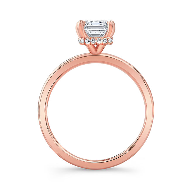 Rose Gold Lia Emerald Cut Engagement Ring Image 2