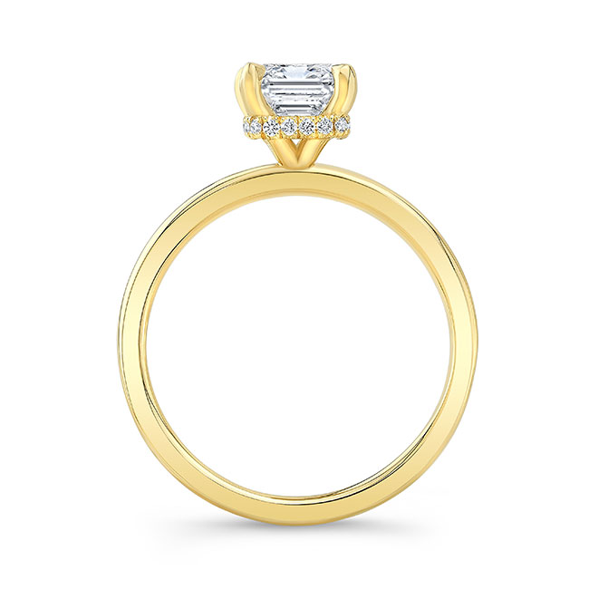 Yellow Gold Lia Emerald Cut Engagement Ring Image 2