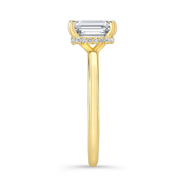 Yellow Gold Lia Emerald Cut Engagement Ring Image 3