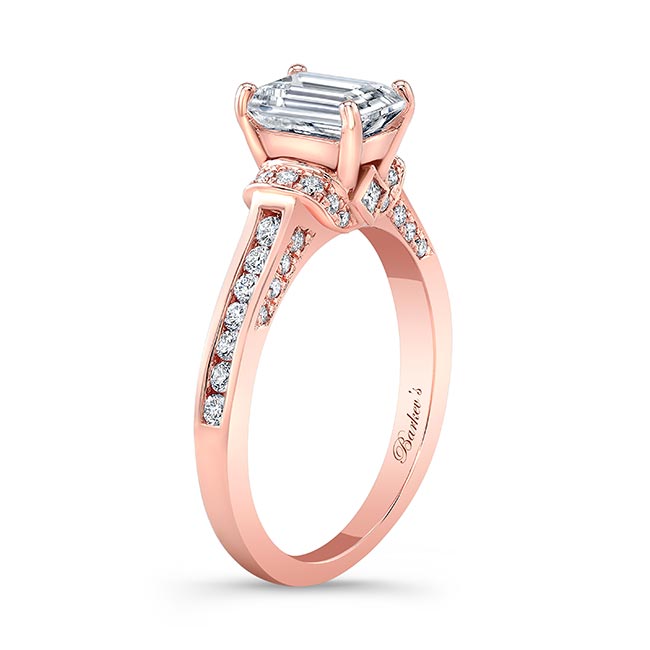 Rose Gold Radiant Diamond Ring Image 2