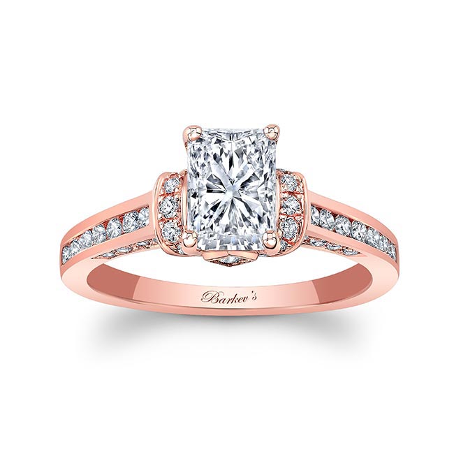 Rose Gold Radiant Diamond Ring