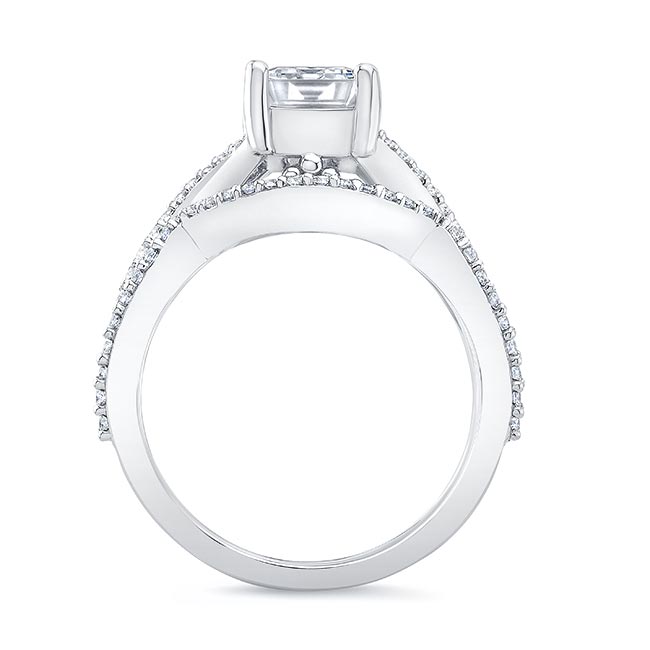 2 Carat Emerald Cut Diamond Ring Set Image 2