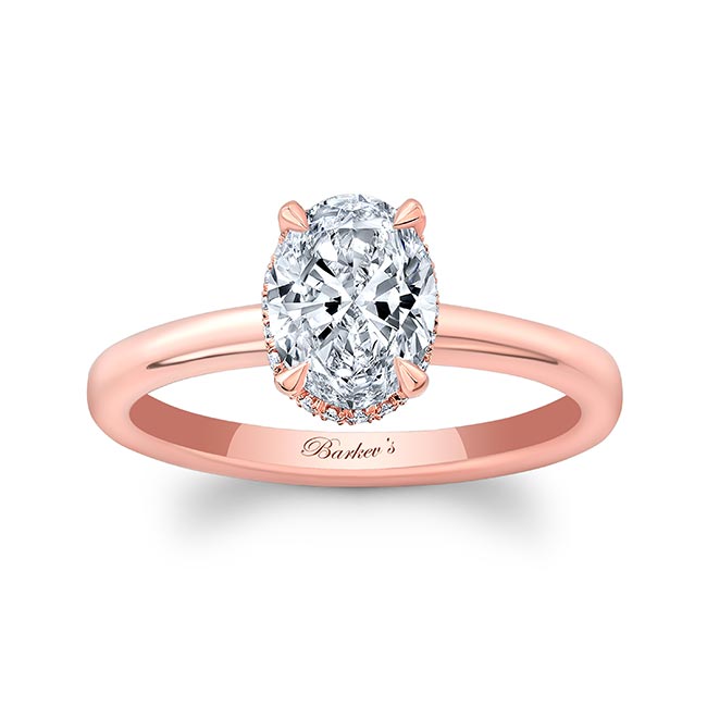 Rose Gold Lia Oval Lab Grown Diamond Engagement Ring