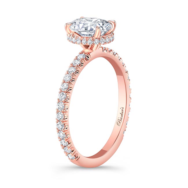 Rose Gold 1.25 Carat Oval Moissanite Ring Image 2