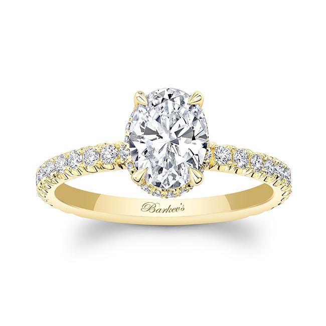 Yellow Gold 1.25 Carat Oval Diamond Ring