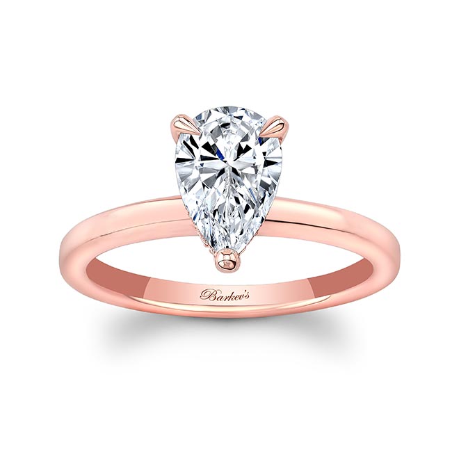 Pear Solitaire Ring