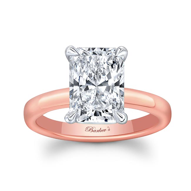 Rose Gold Lori Radiant Cut Solitaire Engagement Ring