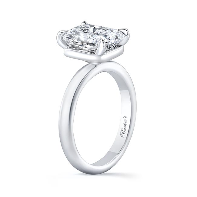 White Gold Lori Radiant Cut Solitaire Engagement Ring Image 2