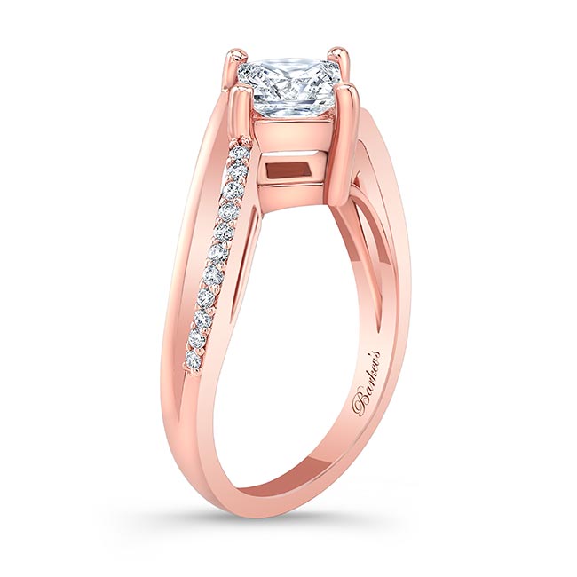 Rose Gold Princess Cut Diamond Engagement Ring Image 2