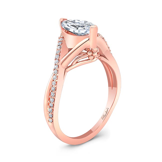 Rose Gold 1 Carat Marquise Lab Grown Diamond Ring Image 2