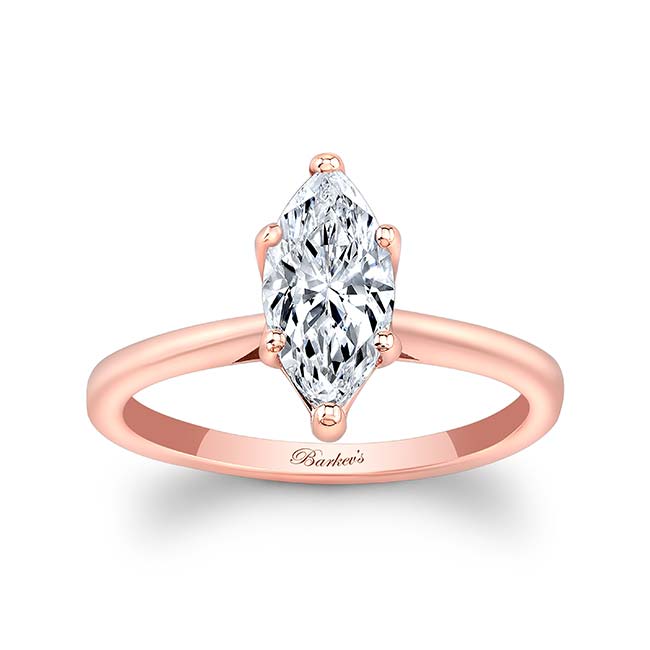 Rose Gold Marquise Solitaire Ring