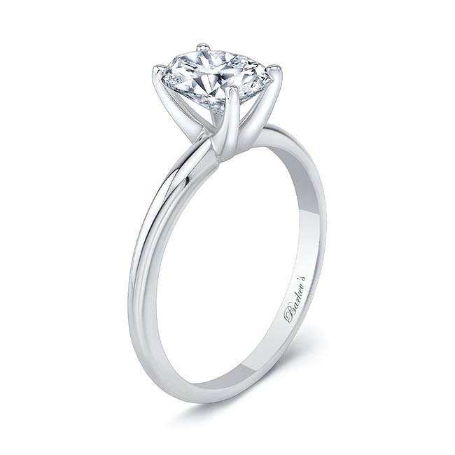 Solitaire Ring With Certified 1 Ct. Oval Lab Created Diamond (D-VS1) Image 2