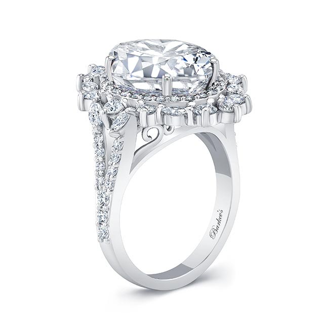 5 Carat Oval Moissanite Ring Image 2