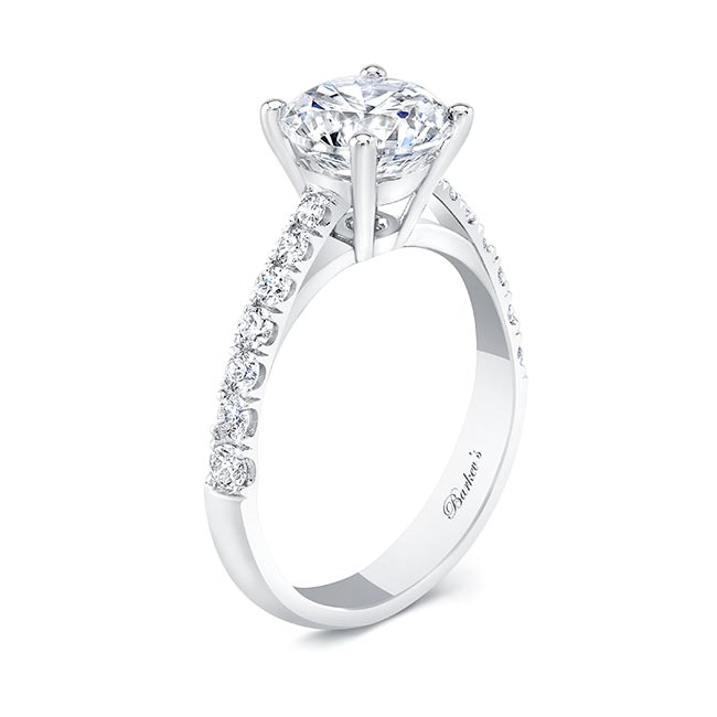 White Gold Round Diamond Engagement Ring Image 2