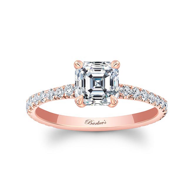 Rose Gold Asscher Diamond Ring