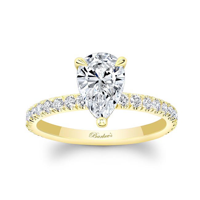 Yellow Gold Pear Shape Diamond Ring