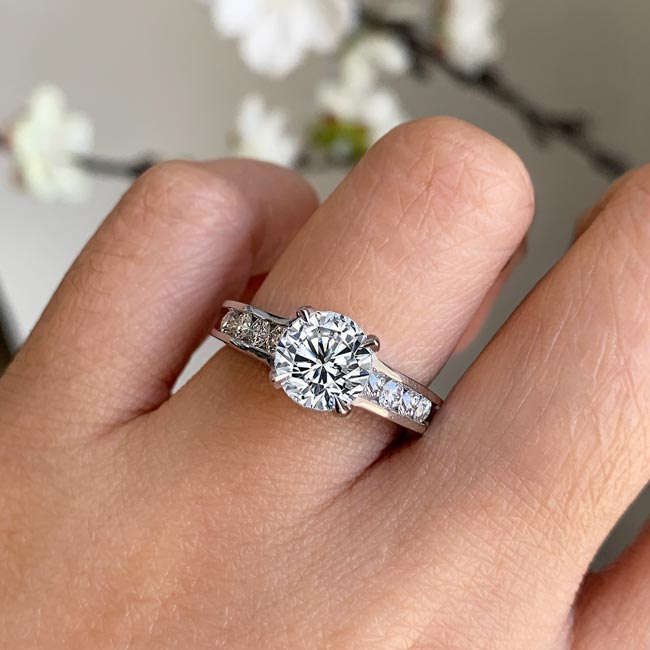 1 Carat Moissanite Engagement Ring Image 3