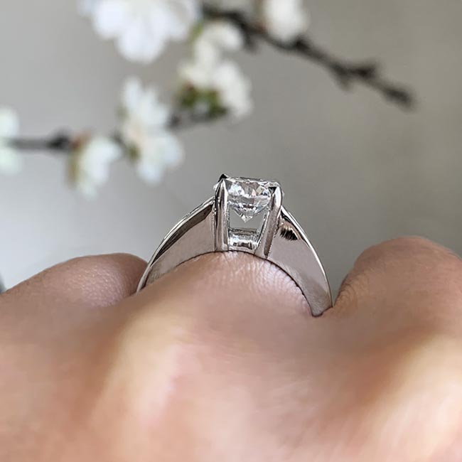 1 Carat Moissanite Engagement Ring Image 5