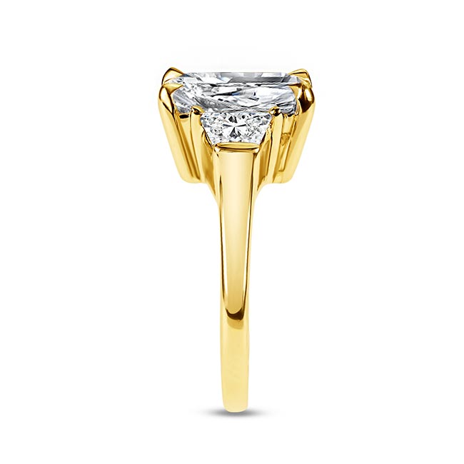 Yellow Gold 5 Carat Lab Diamond Ring Image 2