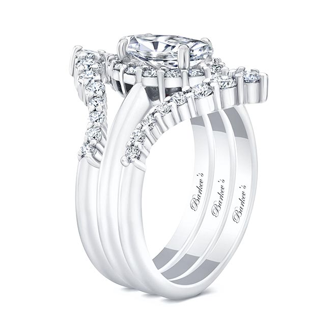 Marquise Cut Diamond Wedding Set With 2 Bands Image 2