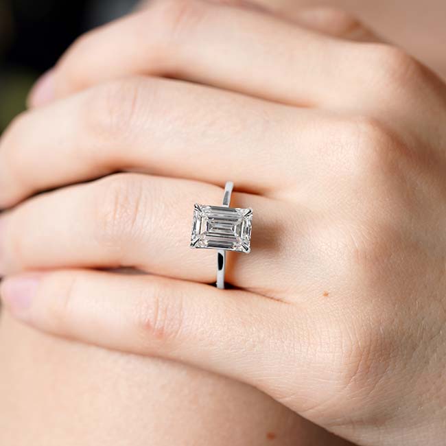 2 Carat Emerald Cut Engagement Ring Image 3