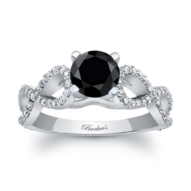 Black And White Diamond Infinity Ring