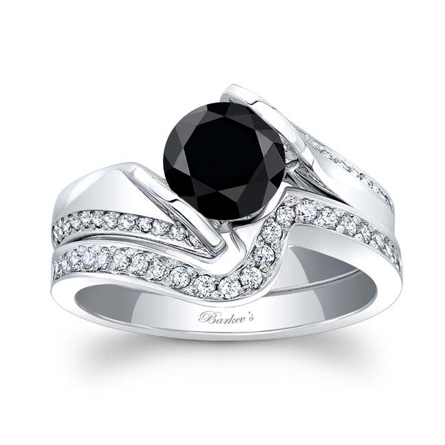 Channel Black And White Diamond Bridal Set