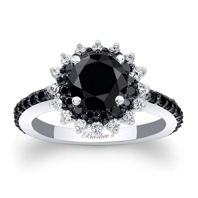 Black Diamond Sunflower Ring