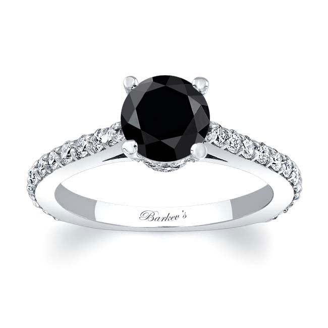 Traditional Black And White Diamond Ring