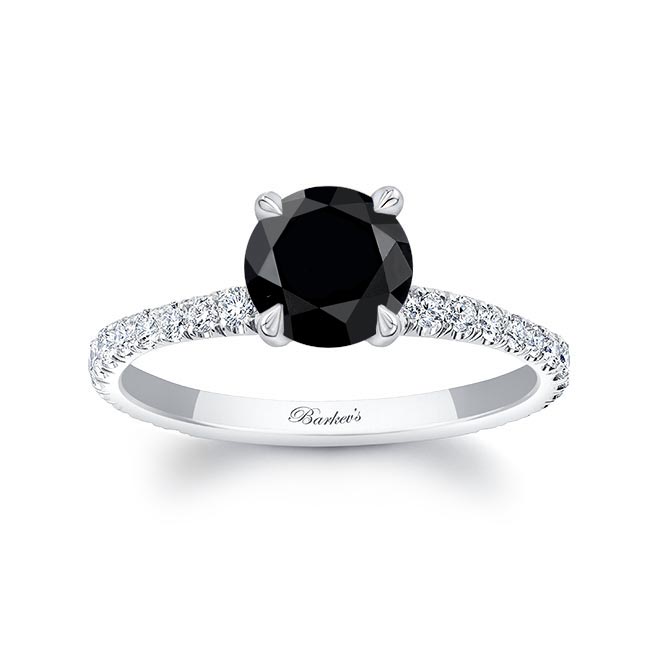 Platinum Black And White Diamond Ring